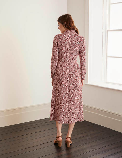 Robe-chemise Otillie - Acajou, vague ondulante Robe-chemise Otillie - Acajou, vague ondulante
