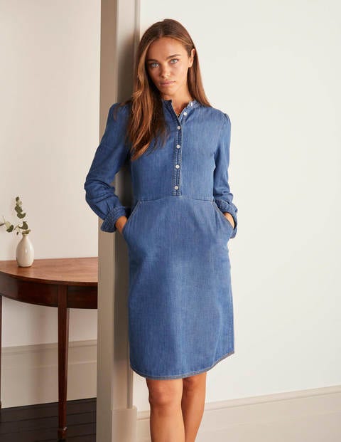 jean dress with buttons