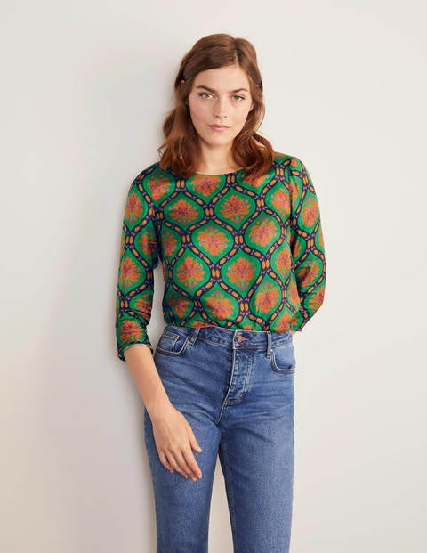 Jennifer Top - Sage Green, Ornate Bloom Jennifer Top - Sage Green, Ornate Bloom