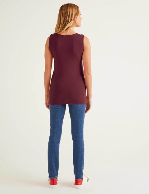Double Layer Tank - Maroon Double Layer Tank - Maroon