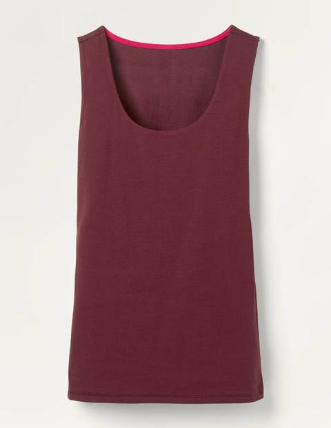 Double Layer Tank - Maroon Double Layer Tank - Maroon