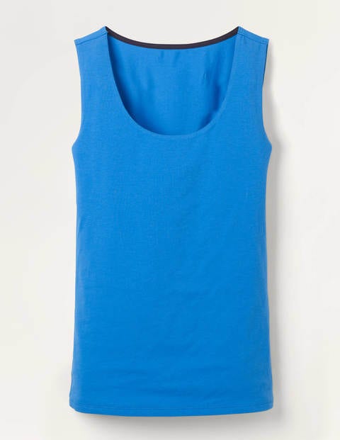 Doppellagiges Trägershirt - Marokkoblau Doppellagiges Trägershirt - Marokkoblau