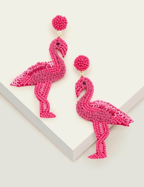 Tropical Bird Earrings - Pop Peony Tropical Bird Earrings - Pop Peony