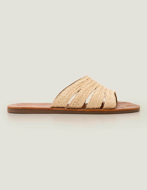 Leonora Raffia Slides - Natural Leonora Raffia Slides - Natural