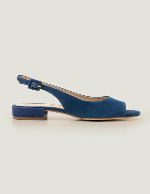 Ivy Slingbacks mit niedrigem Absatz - Blaue Dekadenz Ivy Slingbacks mit niedrigem Absatz - Blaue Dekadenz