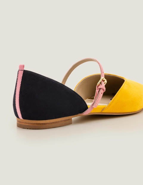 Maisy Pointed Flats - Tuscan Sun/ Navy Maisy Pointed Flats - Tuscan Sun/ Navy