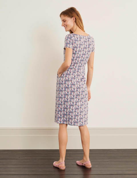 Phoebe Jerseykleid - Weltraumgrau, Tropenvogel Phoebe Jerseykleid - Weltraumgrau, Tropenvogel