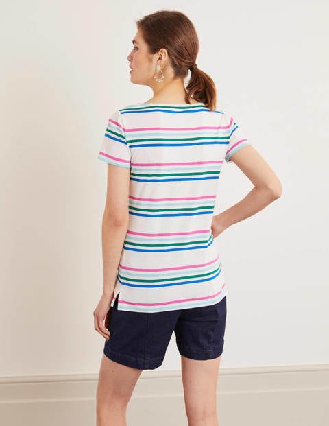 Short Sleeve Breton - Bold Blue/Pink Multi Short Sleeve Breton - Bold Blue/Pink Multi