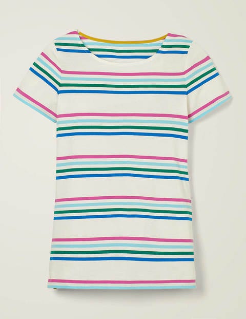 Short Sleeve Breton - Bold Blue/Pink Multi Short Sleeve Breton - Bold Blue/Pink Multi