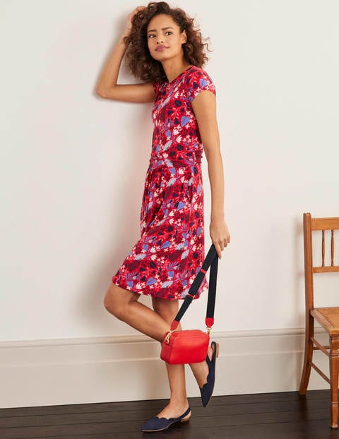 Amelie Jersey Dress - Red, Paradise Amelie Jersey Dress - Red, Paradise