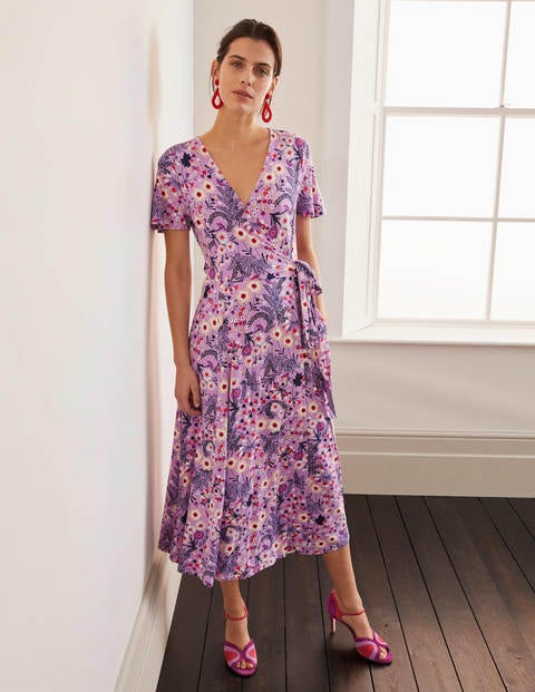 Cassia Jersey Midi Dress - Lupin, Wild Field Cassia Jersey Midi Dress - Lupin, Wild Field