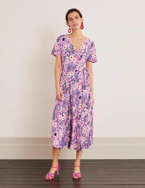 Cassia Jersey Midi Dress - Lupin, Wild Field Cassia Jersey Midi Dress - Lupin, Wild Field