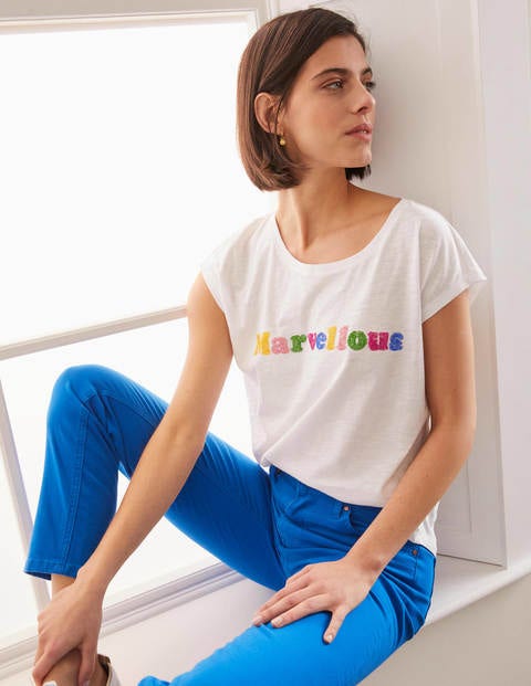 Robyn Jersey Tee - White, Marvellous Robyn Jersey Tee - White, Marvellous