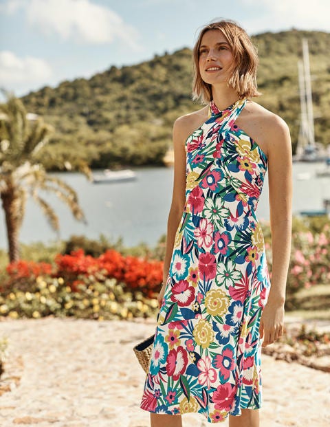 Lilah Multiway Dress - Ivory Camellia, Tropical Bloom Lilah Multiway Dress - Ivory Camellia, Tropical Bloom