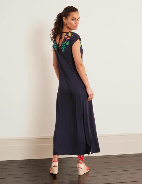 Marcia Embroidered Maxi Dress - Navy Marcia Embroidered Maxi Dress - Navy