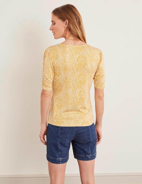 Top Jane en jersey - Soleil toscan, feuille tropicale Top Jane en jersey - Soleil toscan, feuille tropicale