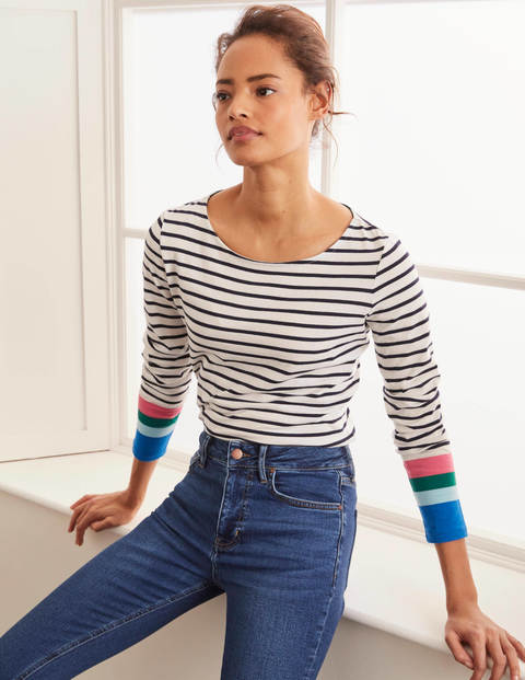 Long Sleeve Breton - Bold Blue/Iceberg Cuff Long Sleeve Breton - Bold Blue/Iceberg Cuff