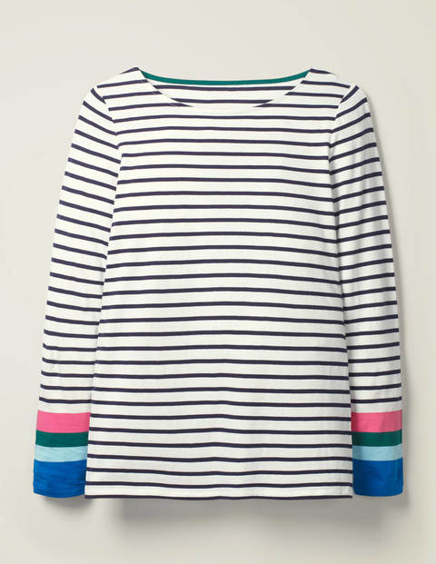 Long Sleeve Breton - Bold Blue/Iceberg Cuff Long Sleeve Breton - Bold Blue/Iceberg Cuff