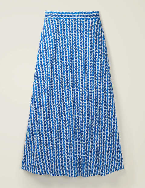 Jersey Maxi Skirt - Bold Blue, Petal Arrow Jersey Maxi Skirt - Bold Blue, Petal Arrow