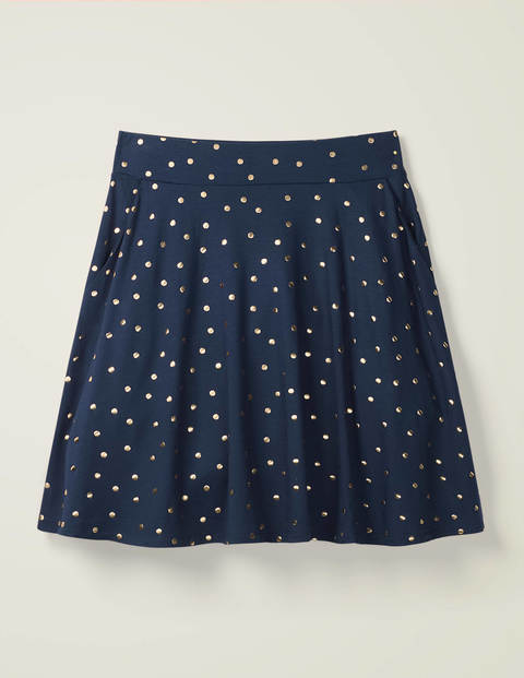 Jupe Edie en jersey - Bleu marine et doré, pois Jupe Edie en jersey - Bleu marine et doré, pois