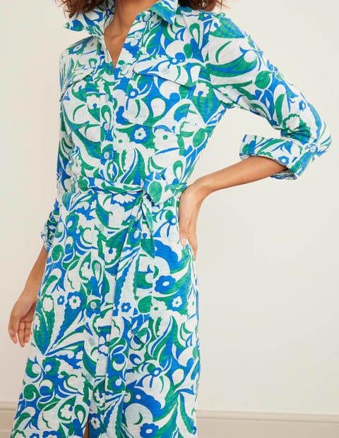 Rowena Jersey Shirt Dress - Eden, Sunkissed Floral Rowena Jersey Shirt Dress - Eden, Sunkissed Floral