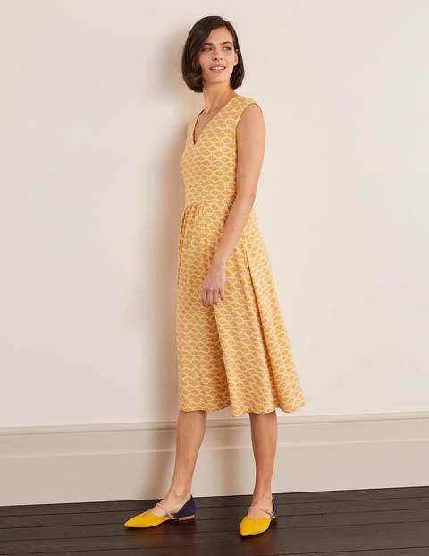 Odilie Jersey Dress - Tuscan Sun, Deco Palm Odilie Jersey Dress - Tuscan Sun, Deco Palm