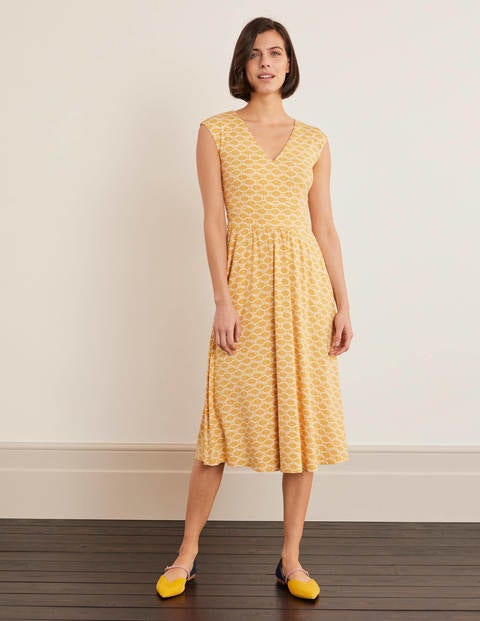 Odilie Jersey Dress - Tuscan Sun, Deco Palm Odilie Jersey Dress - Tuscan Sun, Deco Palm