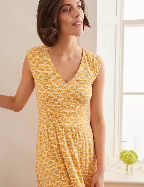Odilie Jersey Dress - Tuscan Sun, Deco Palm Odilie Jersey Dress - Tuscan Sun, Deco Palm