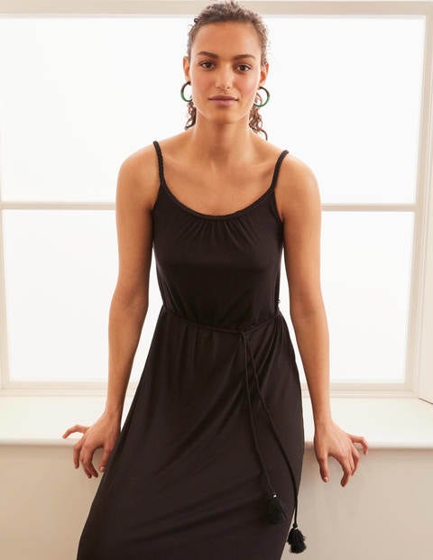 black jersey maxi dress