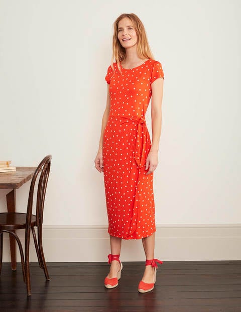 boden red wrap dress