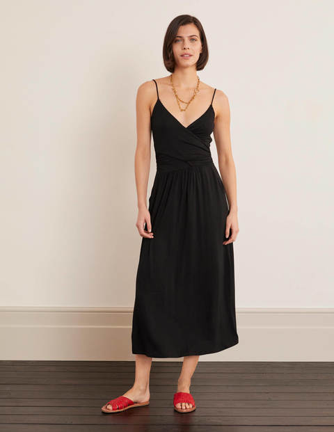 black sundress midi