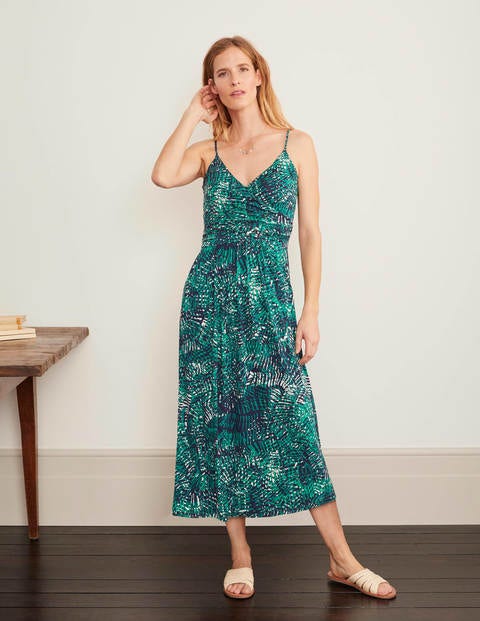 Hope Jersey Midi Dress - Navy, Jungle Tropic Hope Jersey Midi Dress - Navy, Jungle Tropic