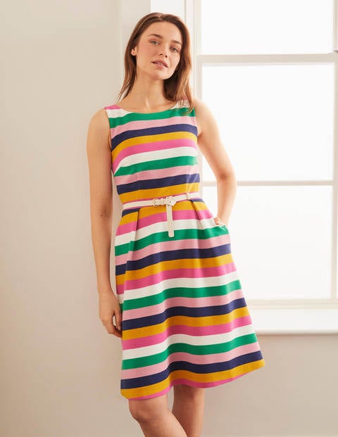Tallulah Ottoman Dress - Multi Stripe Tallulah Ottoman Dress - Multi Stripe