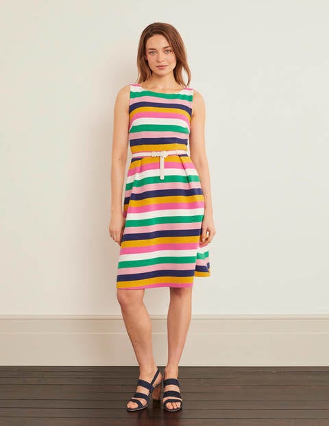 Tallulah Ottoman Dress - Multi Stripe Tallulah Ottoman Dress - Multi Stripe