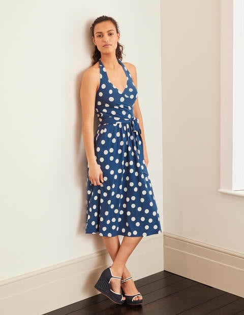 boden navy spot dress