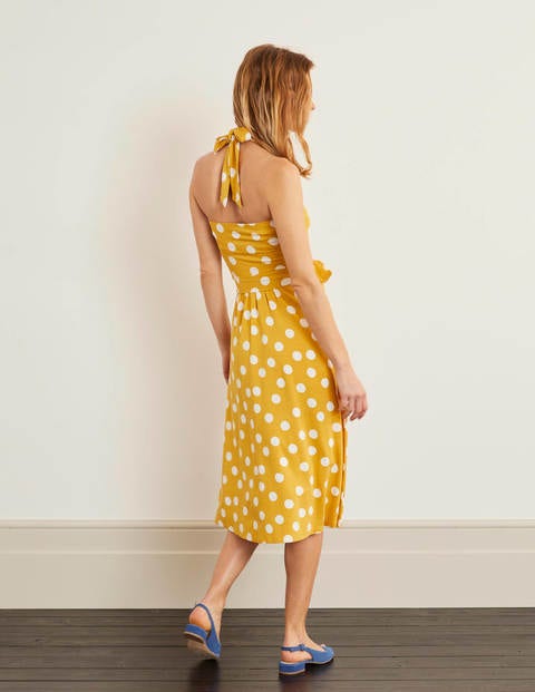 Tess Halterneck Jersey Dress - Tuscan Sun, Spotty Dot Tess Halterneck Jersey Dress - Tuscan Sun, Spotty Dot