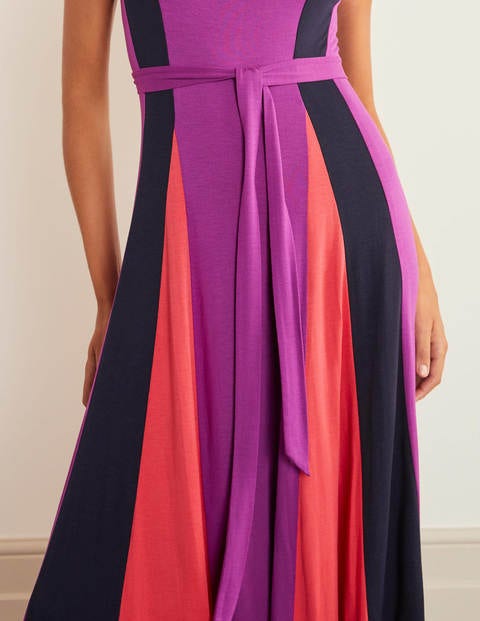 Gloria Jersey Midi Dress - Jewel Purple/ Navy / Pop Peony Gloria Jersey Midi Dress - Jewel Purple/ Navy / Pop Peony