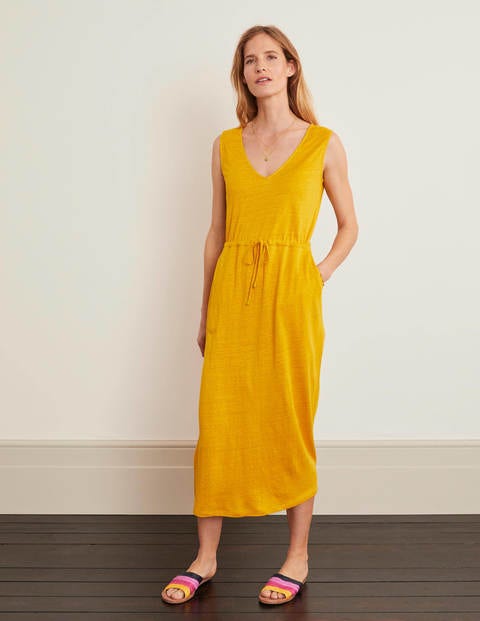 Helen Linen Midi Dress - Tuscan Sun Helen Linen Midi Dress - Tuscan Sun