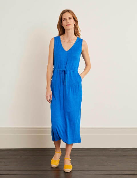 Helen Linen Midi Dress - Bold Blue Helen Linen Midi Dress - Bold Blue