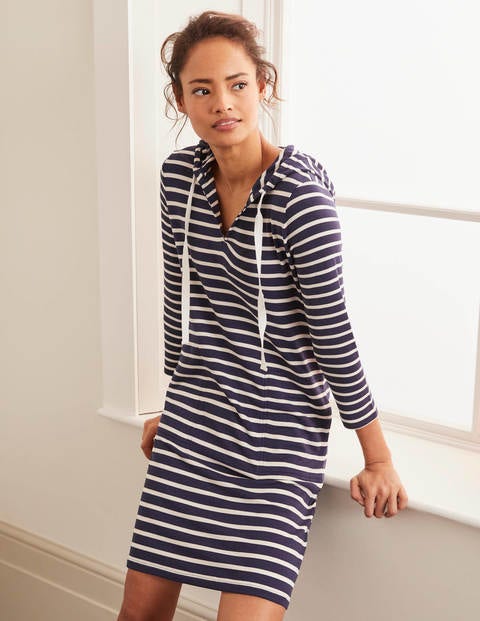 Imelda Jerseytunika Mit Kapuze - Französisches Navy/Naturweiß, Gestreift Imelda Jerseytunika Mit Kapuze - Französisches Navy/Naturweiß, Gestreift