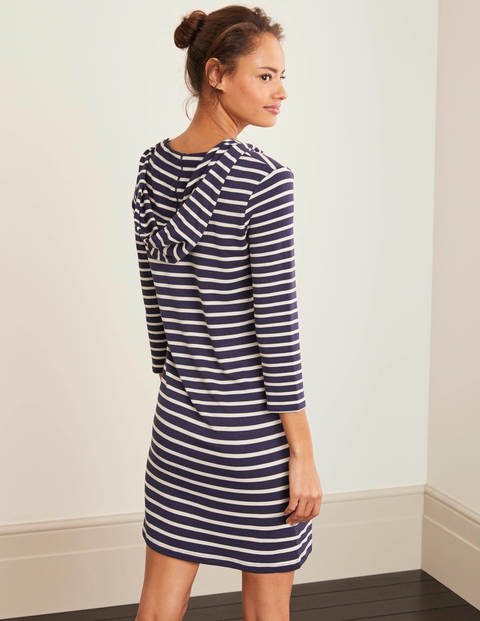 Imelda Jerseytunika Mit Kapuze - Französisches Navy/Naturweiß, Gestreift Imelda Jerseytunika Mit Kapuze - Französisches Navy/Naturweiß, Gestreift