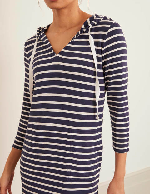 Imelda Jerseytunika Mit Kapuze - Französisches Navy/Naturweiß, Gestreift Imelda Jerseytunika Mit Kapuze - Französisches Navy/Naturweiß, Gestreift