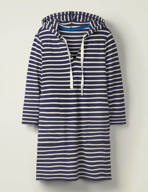 Imelda Jerseytunika Mit Kapuze - Französisches Navy/Naturweiß, Gestreift Imelda Jerseytunika Mit Kapuze - Französisches Navy/Naturweiß, Gestreift