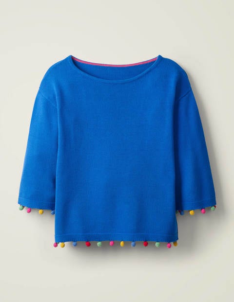 Pompom Sweater - Bold Blue Pompom Sweater - Bold Blue