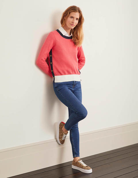 Norfolk Leinenpullover - Erdbeereis-Rosa Norfolk Leinenpullover - Erdbeereis-Rosa