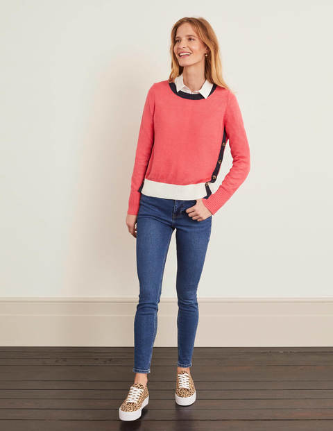 Norfolk Leinenpullover - Erdbeereis-Rosa Norfolk Leinenpullover - Erdbeereis-Rosa