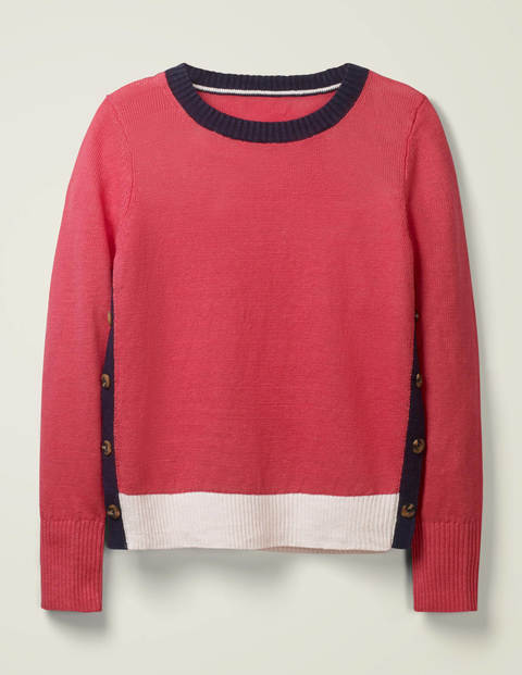 Norfolk Leinenpullover - Erdbeereis-Rosa Norfolk Leinenpullover - Erdbeereis-Rosa