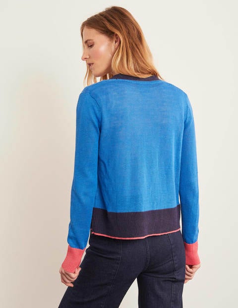 Huntingdon Linen Cardigan - Cyan Huntingdon Linen Cardigan - Cyan