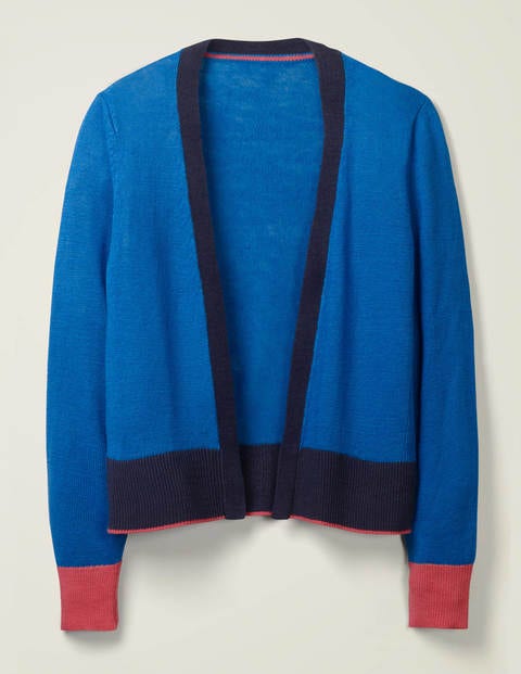 Huntingdon Linen Cardigan - Cyan Huntingdon Linen Cardigan - Cyan