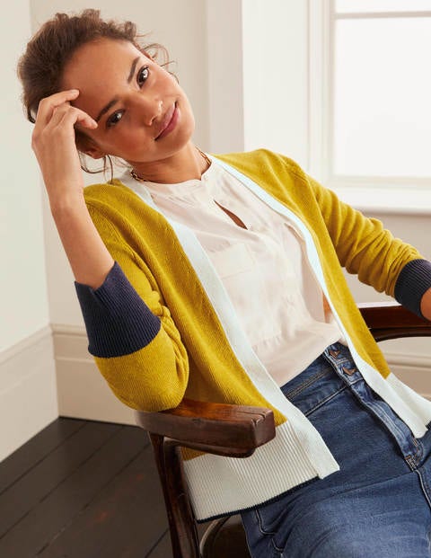 Cardigan Huntingdon en lin - Soleil toscan Cardigan Huntingdon en lin - Soleil toscan
